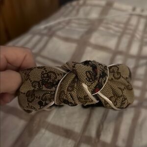 Repurposed Mickey Mouse/Gucci Brown Patterned Headband